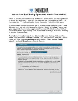 Configuring Spam Settings in Thunderbird