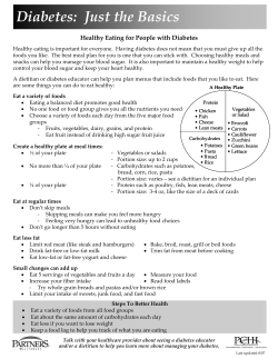 Healthy Eating for People with Diabetes