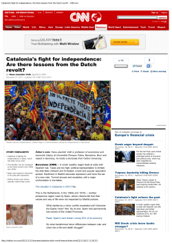 Catalonia`s fight for independence: Are there lessons from the Dutch