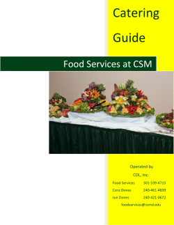 Food Services at CSM - College of Southern Maryland