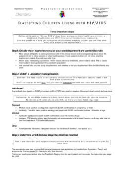Classifying children living with HIV/AIDS - KwaZulu
