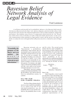 Bayesian Belief Network Analysis of Legal