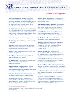 Glossary of Trucking Terms - American Trucking Associations
