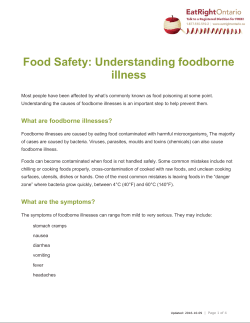 Food Safety: Understanding foodborne illness