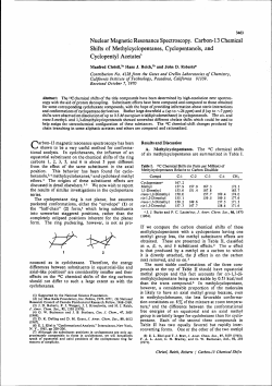 Nuclear Magnetic Resonance Spectroscopy. Carbon