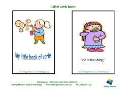 Little verb book She is brushing.