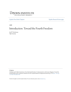 Introduction: Toward the Fourth Freedom - Upjohn Research