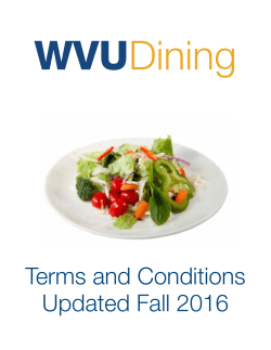 Terms of Service - WVU Dining Services