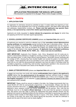 Application Procedure