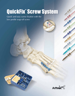 QuickFixTM Screw System