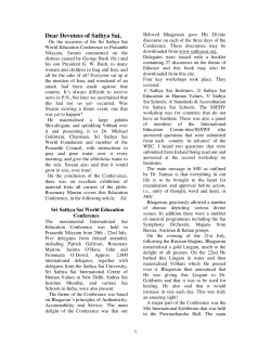 Sathya Sai Newsletter, September - Official Website of the Sathya