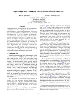 Linger Longer: Fine-Grain Cycle Stealing for Networks