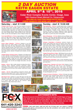 KEITH EAGEN ESTATE - Fox Auction Company