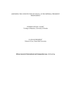 AMENDING THE CONSTITUTION OF GHANA