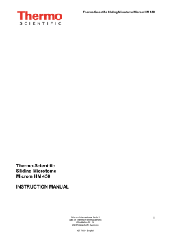 Sliding Microtome Microm HM 450 - 387760