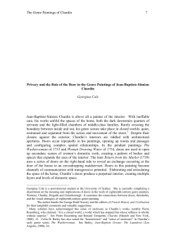 Privacy and the role of the door in the genre paintings of - H