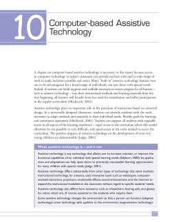 Computer Based Assistive Technology.