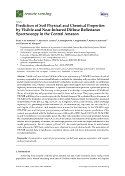 Prediction of Soil Physical and Chemical Properties by Visible and
