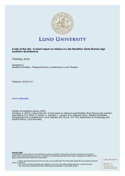 A short report on stature in Late Neolithic&ndash;Early