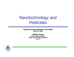 Nanotechnology and Pesticides