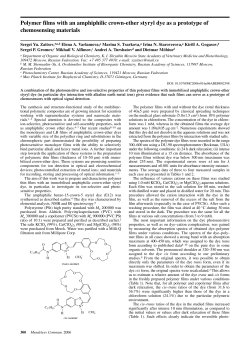 Polymer films with an amphiphilic crown