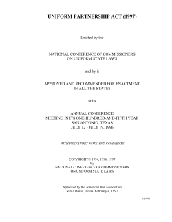 uniform partnership act (1997)