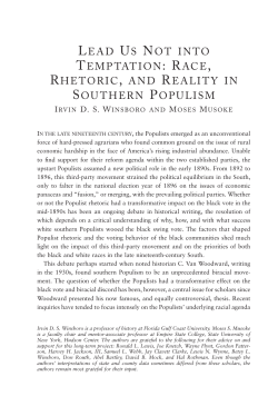 lead us not into temptation: race, rhetoric, and