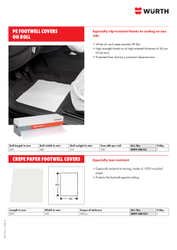 PE FOOTWELL COVERS ON ROLL CREPE PAPER FOOTWELL
