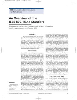 An Overview of the IEEE 802.15.4a Standard