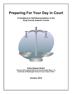 Preparing For Your Day in Court