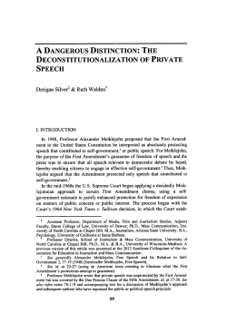 The Deconstitutionalization of Private Speech