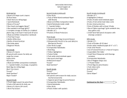 Kindergarten 2 Boxes of 8 large count crayons 20 Glue Sticks 1