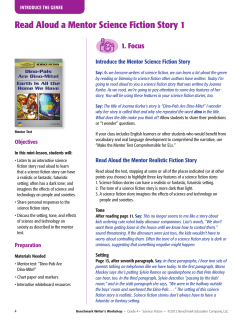Read Aloud a Mentor Science Fiction Story 1