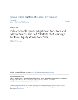 Public School Finance Litigation in New York and Massachusetts