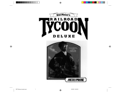 Sid Meier`s Railroad Tycoon Deluxe manual