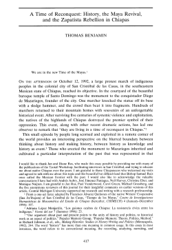 History, the Maya Revival, and the Zapatista Rebellion in Chiapas