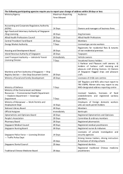 The following participating agencies require you to report your