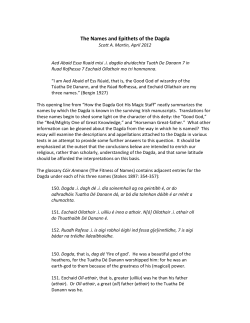 The Names and Epithets of the Dagda