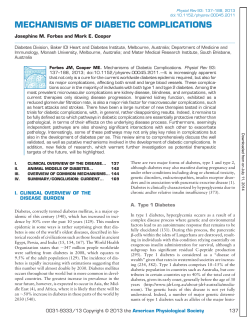 mechanisms of diabetic complications