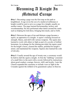 Becoming A Knight In Medieval Europe