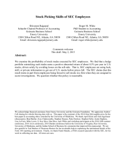 Stock Picking Skills of SEC Employees