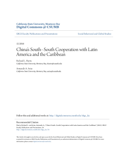 China`s South&ndash;South Cooperation with Latin America and the