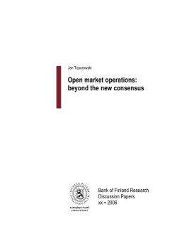Open market operations: beyond the new consensus