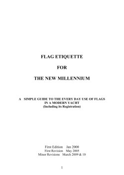 FLAG ETIQUETTE FOR THE NEW MILLENNIUM