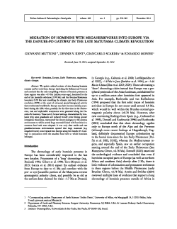 migration of hominins with megaherbivores into