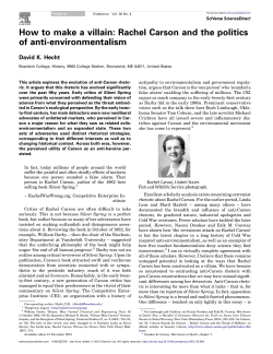 How to make a villain: Rachel Carson and the politics of anti