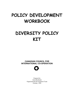 Policy Development Workbook -