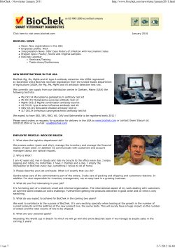BioChek - Newsletter January 2011