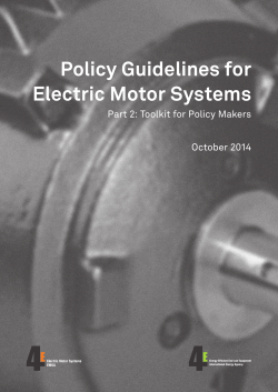 Policy Guidelines for Electric Motor Systems