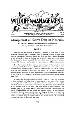 Management of Native Deer in Nebraska